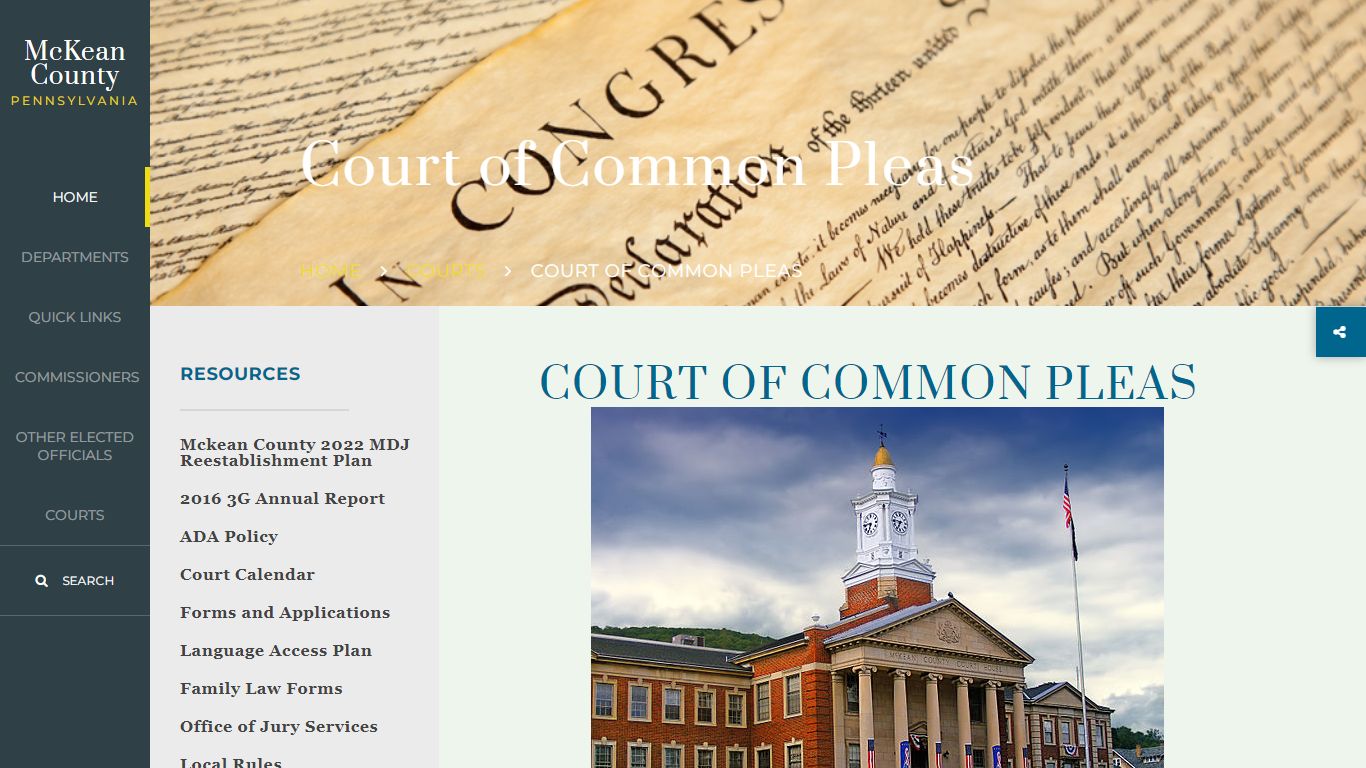 Court of Common Pleas - McKean County, Pennsylvania