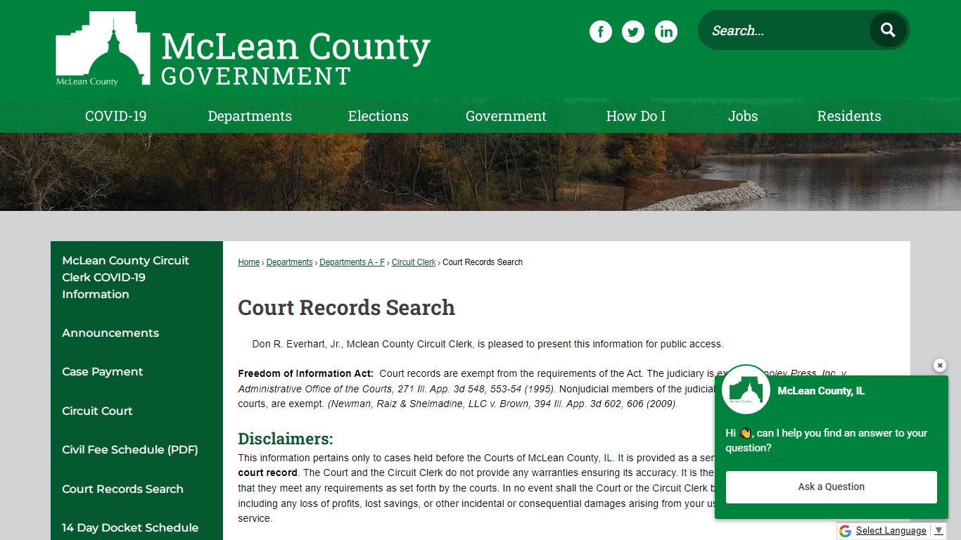 Court Records Search | McLean County, IL - Official Website